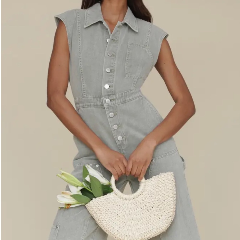 NWT Avec Les Filles Wide Leg Carpenter Jumpsuit